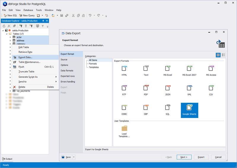 dbForge Studio for PostgreSQL 4 dbForge Studio for PostgreSQL 4