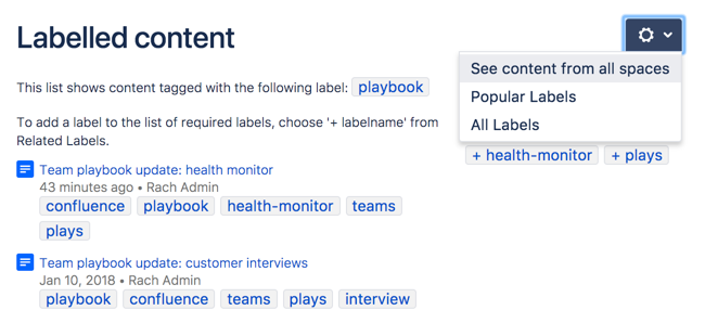 屏幕截图:标签内容页面 屏幕截图:标签内容页面