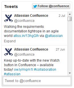 通过小部件Macro的Twitter流 通过小部件Macro的Twitter流