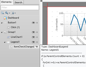 仪表盘,元素资源管理器,脚本,Element Explorer